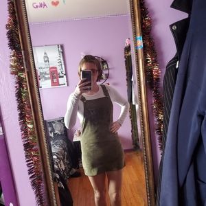 Small dark green overall dress